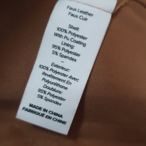 Womens 5a7 Cinq A Sept "Kylie" Brown Vegan Leather Blazer/Jacket 14 - Picture 8 of 9